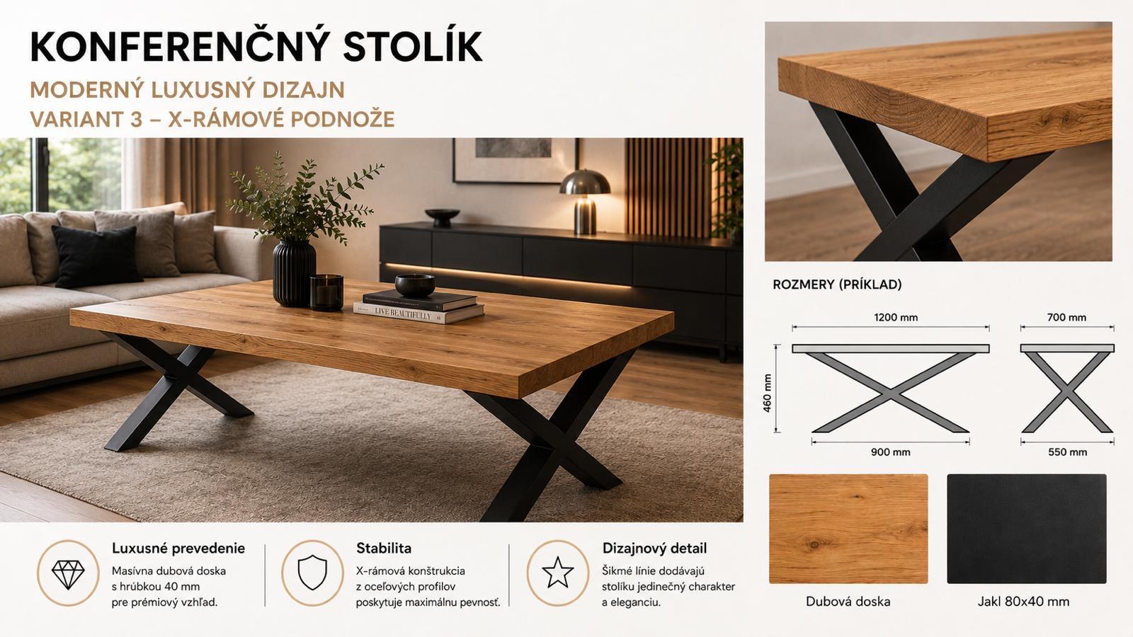 Konferenčný stolík Variant 3