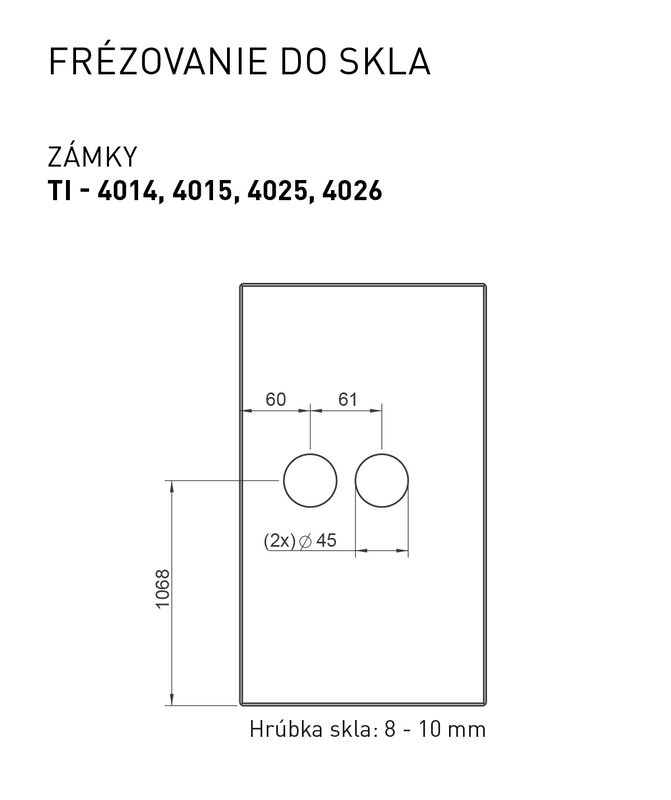 TI - ZÁMOK na sklo s kľučkou SONIA - WC detail 3