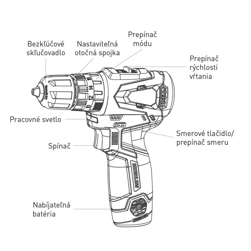 MPK - AKUMULÁTOROVÝ 12 V VŔTACÍ SKRUTKOVAČ S PRÍKLEPOM detail 5
