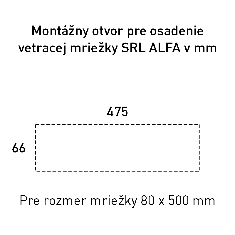 SRL - ALFA vetracia mriežka 80 x 500 mm detail 3