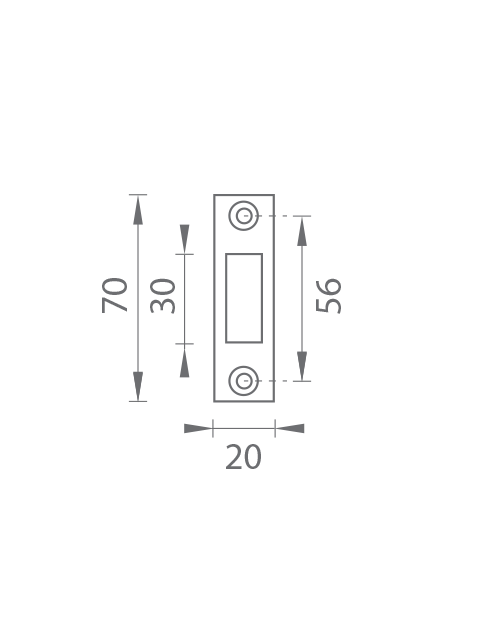 TI - Protiplech pre zámok na sklo 4020 detail 2