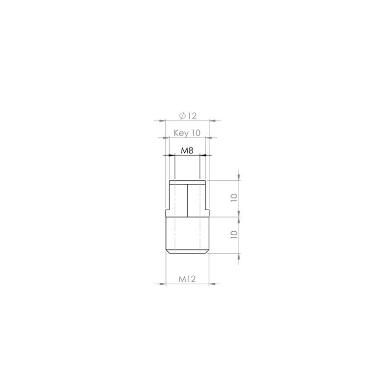 MPK - SECURO S01 Výstupok M8 x 10 mm detail 2