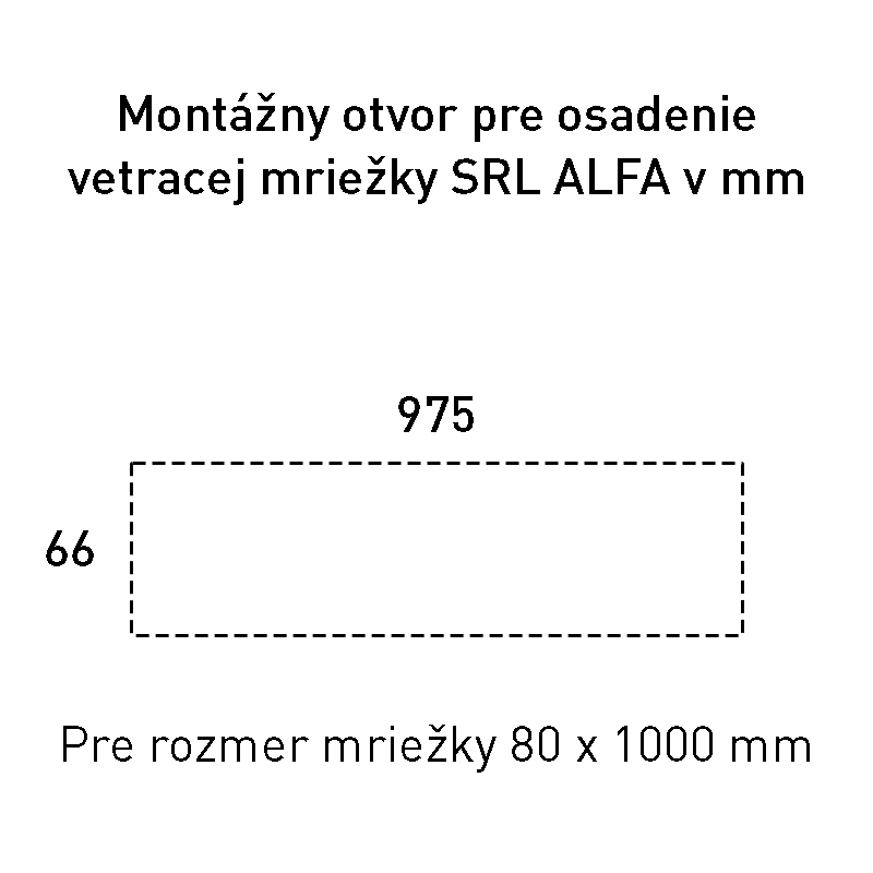 SRL - ALFA vetracia mriežka 80 x 1000 mm detail 4