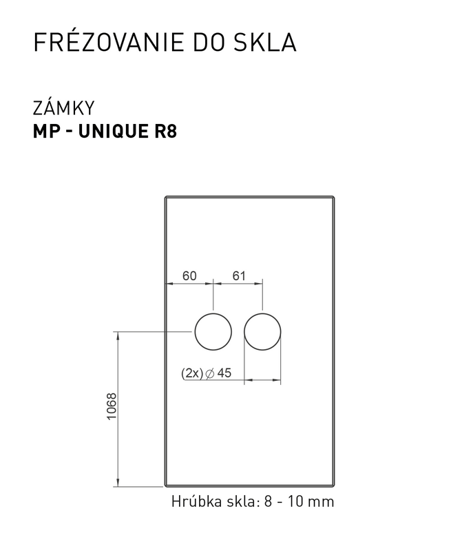MPK - UNIQUE R8 - ZÁMOK na sklo s kľučkou ERBA - BBQ detail 3