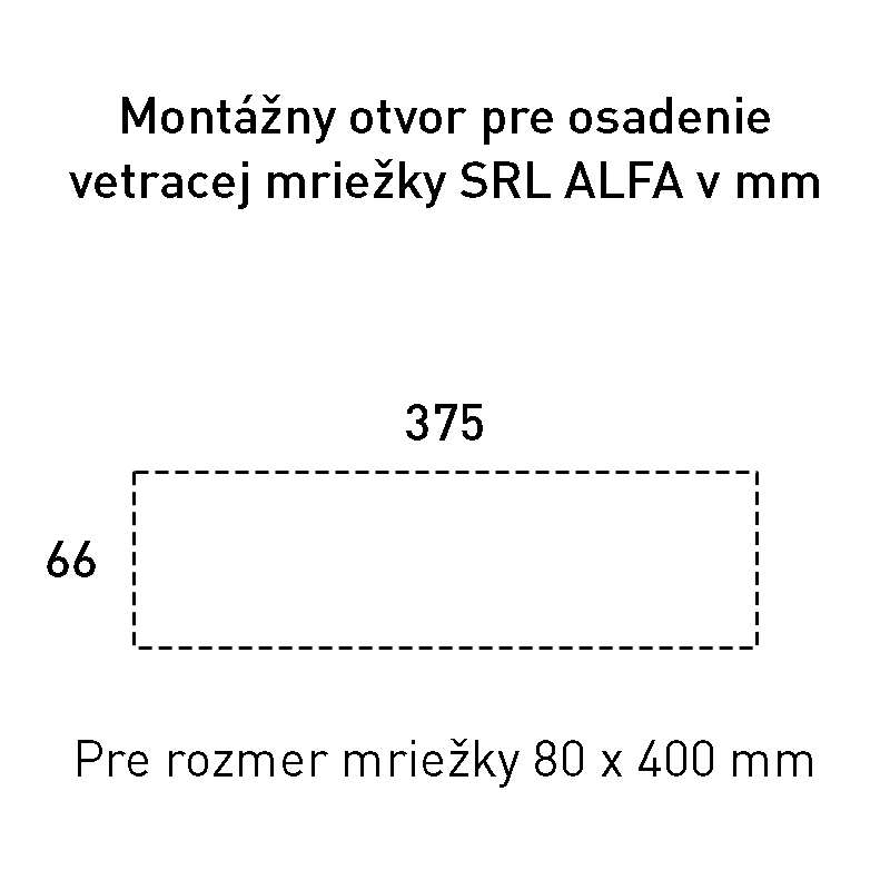 SRL - ALFA vetracia mriežka 80 x 400 mm detail 3