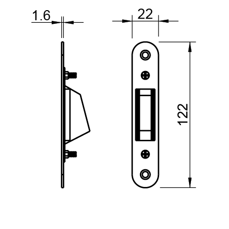 TI - Protiplech k magnetickému zámku detail 2