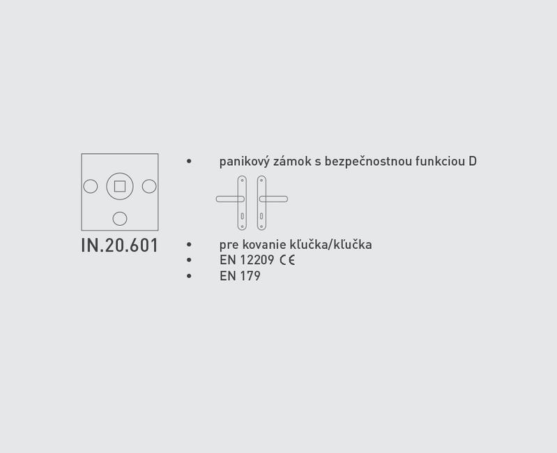 JNF - Panikový zámok IN.20.601 - oválny detail 3
