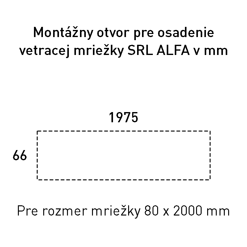 SRL - ALFA vetracia mriežka 80 x 2000 mm detail 3